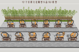 农耕文化雕塑小品