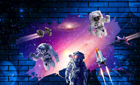 宇航员背景墙