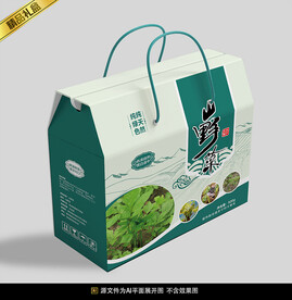 山野菜包装平面展开图