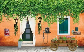 欧美田园风家居场景背景墙壁画