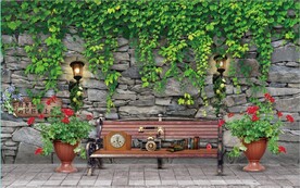 欧美田园风家居场景背景墙壁画