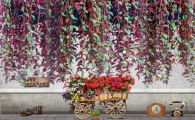 欧美田园风家居场景背景墙壁画