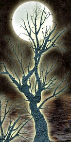 光影树玄关壁画