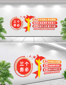 三个务必文化墙