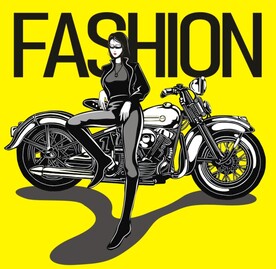 摩托车美女cdr矢量图