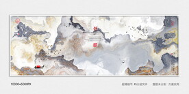 抽象禅意水墨画