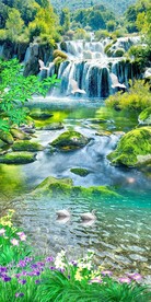 自然清新流水玄关