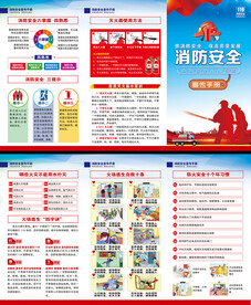 119消防宣传教育三折页