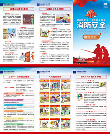 119消防宣传教育三折页.