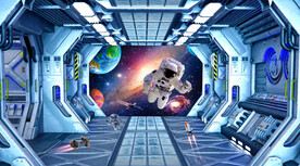 宇宙星空太空舱宇航员