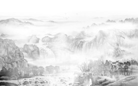 山水水墨画