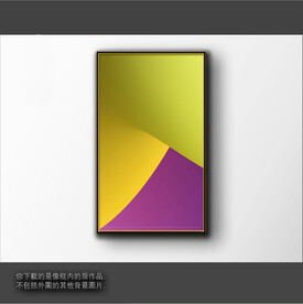 渐变立体色块抽象画 