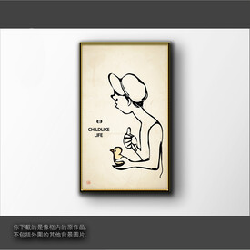 抽象简笔装饰画