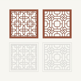 正方形窗花格 花窗