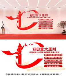 五项重大原则文化墙