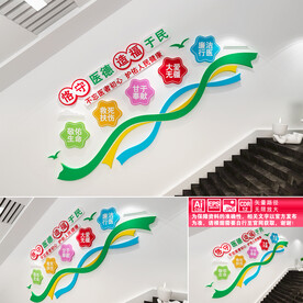 医院楼道文化墙