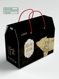 腊肉香肠包装 平面图 