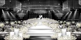 香槟白水晶婚礼效果图