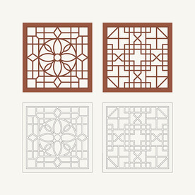正方形窗花格 花窗