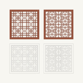 正方形窗花格 花窗