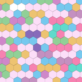 抽象彩色几何图形六边形背景