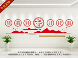 社会主义核心价值观背景墙