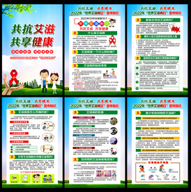 艾滋病日宣传展板 