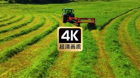 田地里奔跑的农业机械设备