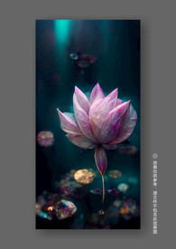 唯美梦幻新中式立体荷花装饰画