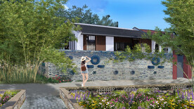 乡村院墙效果图