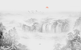 新中式山水墙画