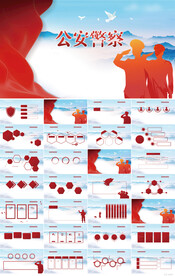 公安警察派出所动态PPT模板