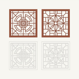 正方形窗花格 花窗