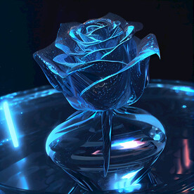 玻璃水晶玫瑰花