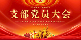 支部党员大会背景 