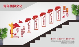 青年楼梯文化墙