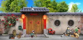 复古怀旧80后90后童年背景墙