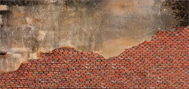 复古斑驳红砖水泥墙背景墙壁画