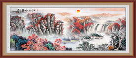 国画旭日东升国画