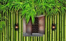 高清竹林风景电视背景墙