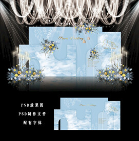 蓝色婚礼结婚宴