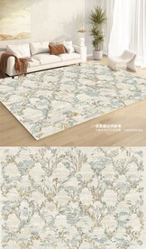 复古美式花纹卧室客厅地毯地垫