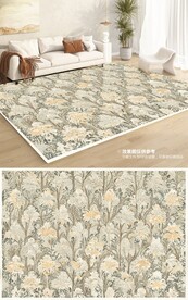 复古美式花纹卧室客厅地毯地垫