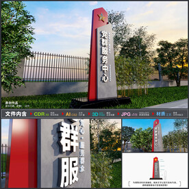 党群服务中心路标导视牌