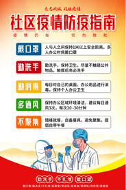 社区疫情防疫指南海报