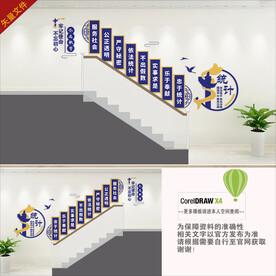 统计楼梯文化墙