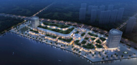 商业综合体夜景鸟瞰