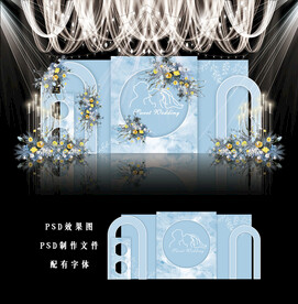 蓝色婚礼效果图