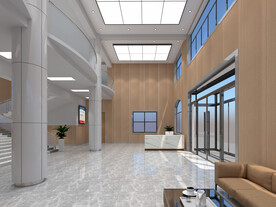 办公楼大厅设计案例效果图