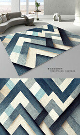 现代简约抽象肌理地毯地垫